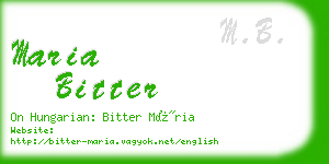 maria bitter business card